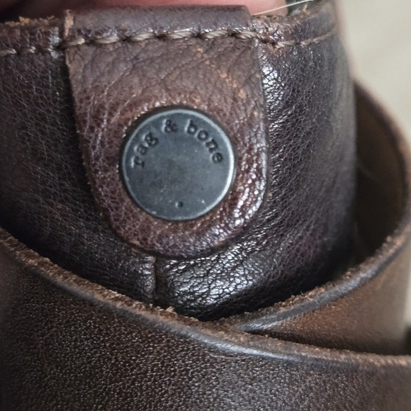 Rag & Bone Harrow Dark Brown Leather Ankle Boots Size 40 EU 9 US - Picture 8 of 12